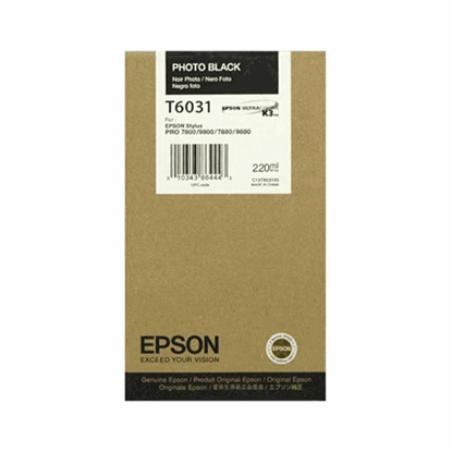 Зображення Картридж струменевий Epson StPro 7800, 9800, 7880, 9880 photo black 220ml (C13T603100)