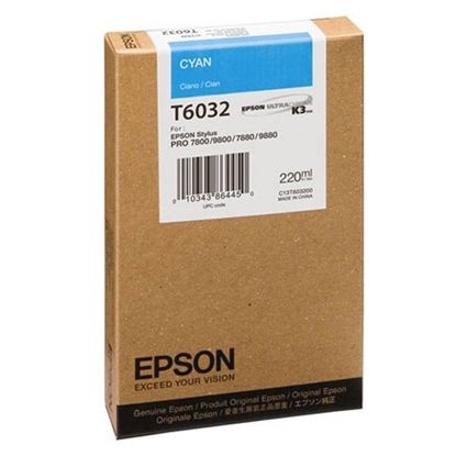 Зображення Картридж струменевий Epson StPro 7800, 9800, 7880, 9880 cyan 220ml (C13T603200)