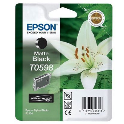 Зображення Картридж cтруменевий Epson StPhoto R2400 matte black (C13T05984010)