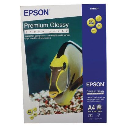 Зображення Фотопапір A4 Epson Premium Glossy Photo Paper, 50 арк, 255 г/м2 (C13S041624)