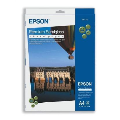 Зображення Фотопапір A4 Epson Premium Semigloss Photo Paper, 20 арк, 250 г/м2 (C13S041332)