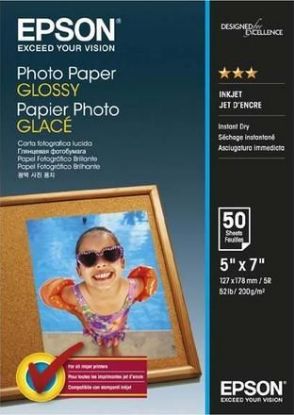 Изображение Фотопапір 130 x 180 мм Epson Glossy Photo Paper, 50 арк, 225 г/м2 (C13S042048)