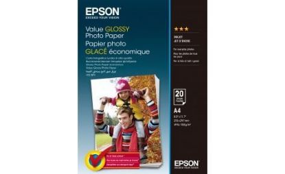 Зображення Фотопапір A4 Epson Value Glossy Photo Paper,  20 арк, 183 г/м2 (C13S400035)