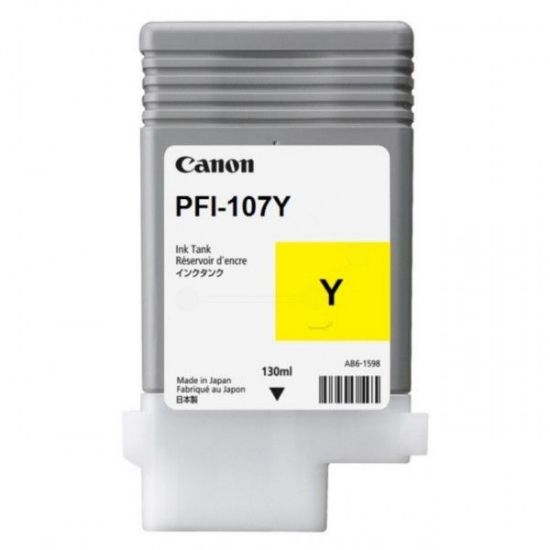 Зображення Картридж струменевий Canon PFI-107 yellow; для iPF680, iPF685, iPF780 и iPF785, 130 ml (6708B001AA)