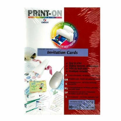 Зображення Набір Canson Print-On Invitation Cards запрошень на весілля+конверти: колір слонової кістки текстурований папір A4, 170g/m2