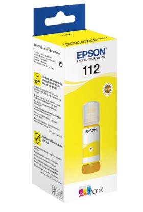Изображение Контейнер з чорнилом Epson EcoTank 112 Pigment Yellow (C13T06C44A)