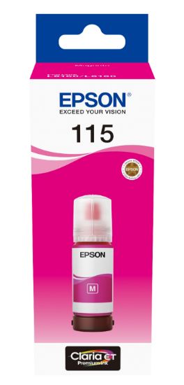 Зображення Контейнер з чорнилом Epson EcoTank 115 Pigment Magenta (C13T07D34A)