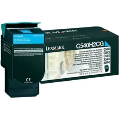 Зображення Тонер-картридж Lexmark Cyan підвищеної ємності на 2000 стор. (C540H2CG)