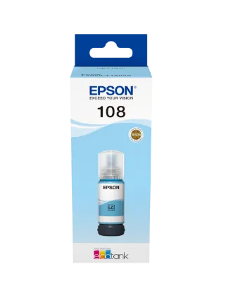 Зображення Контейнер з чорнилом  Epson 108 Light Cyan (C13T09C54A)